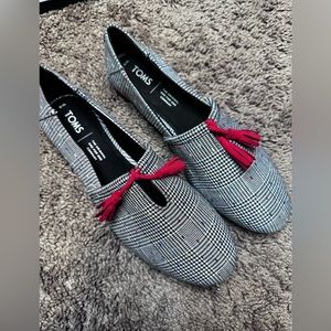 Toms Kelli Glen Dot Plaid Flats